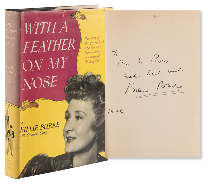 Lot 666 Billie Burke Signed Book - With a Feather on My Nose
