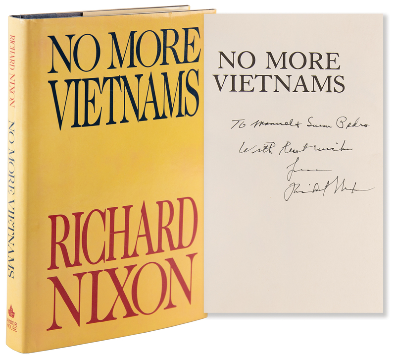 Lot 88 Richard Nixon Signed Book - No More Vietnams