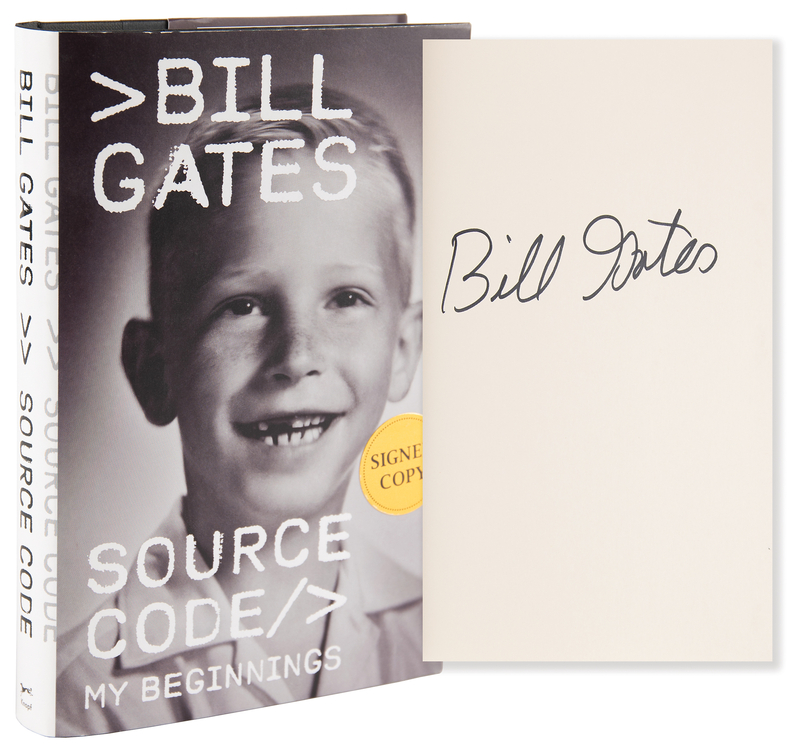Lot 211 Bill Gates Signed Book - Source Code: My Beginnings