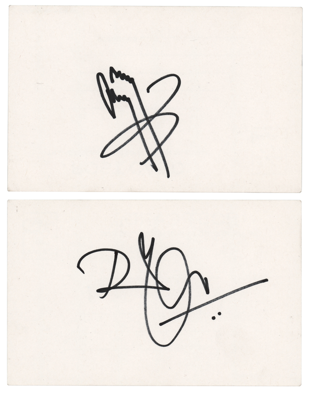 Lot 583 Led Zeppelin: Jimmy Page and Robert Plant Signatures
