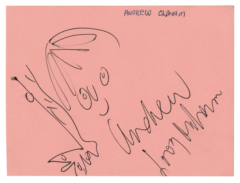 Lot 506 Rolling Stones: Andrew Loog Oldham Signature