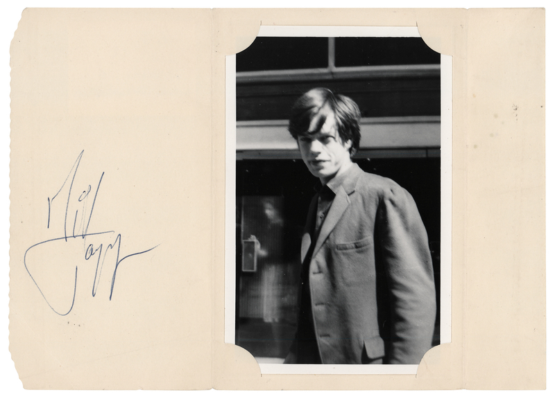 Lot 601 Rolling Stones: Mick Jagger Signature and Candid Photograph (1963)