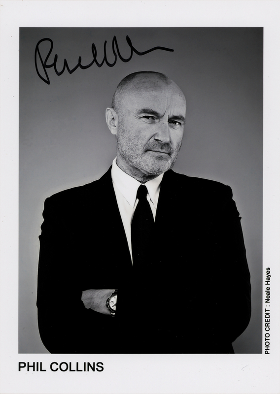 Lot 558 Phil Collins Signed Photograph