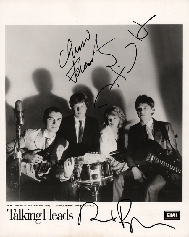 Lot 613 Talking Heads Signed Photograph