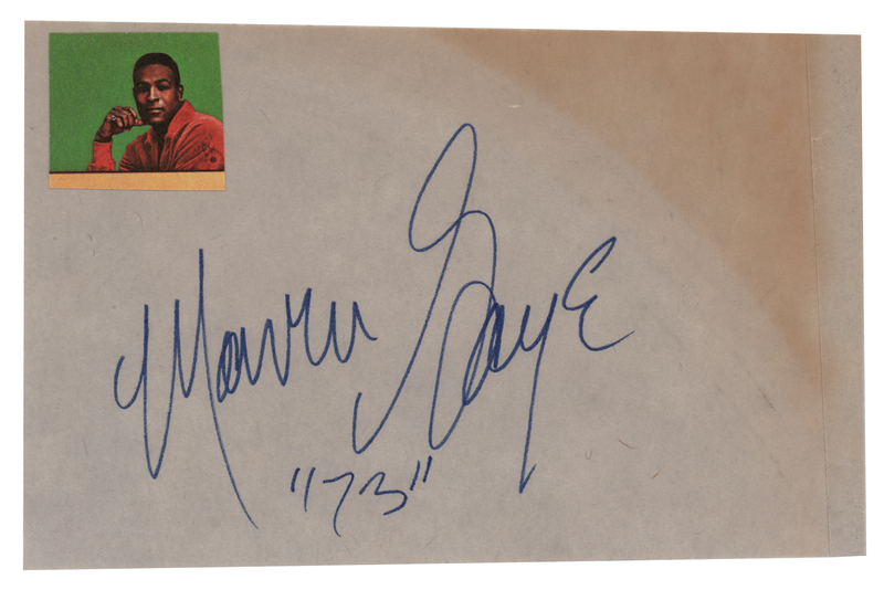 Lot 572 Marvin Gaye Signature