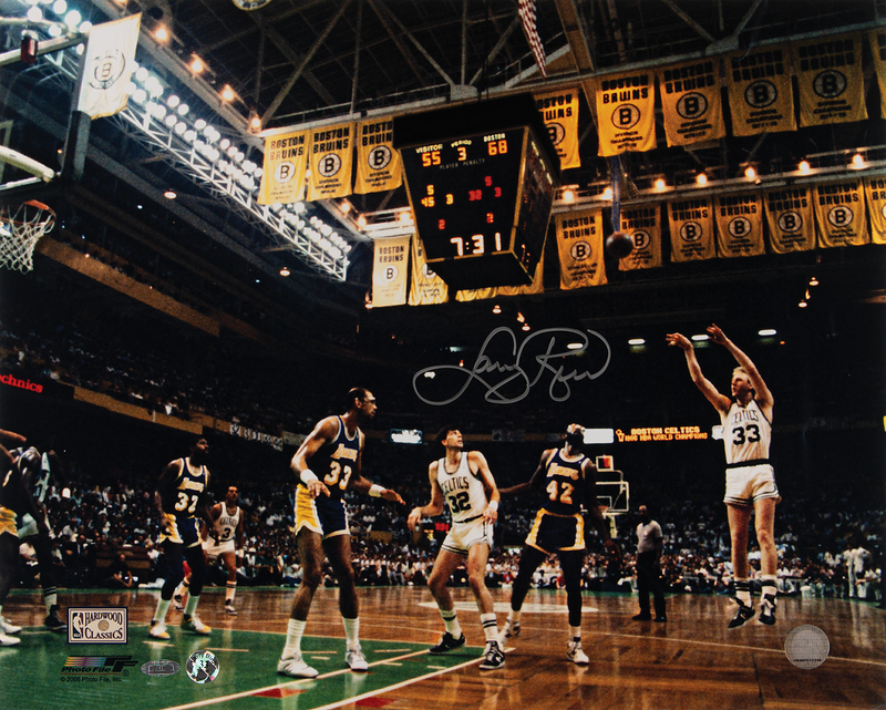 Lot 782 Larry Bird Oversized Signed Photograph