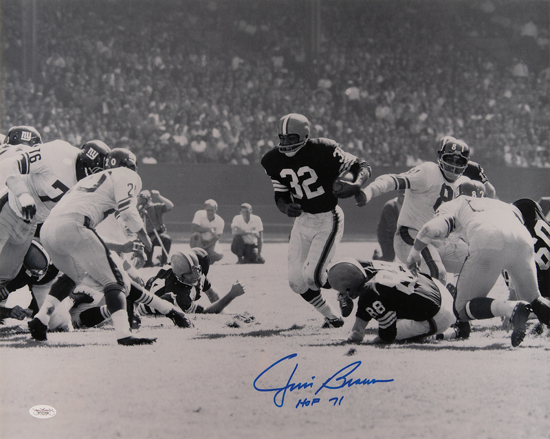 Lot 785 Jim Brown Oversized Signed Photograph