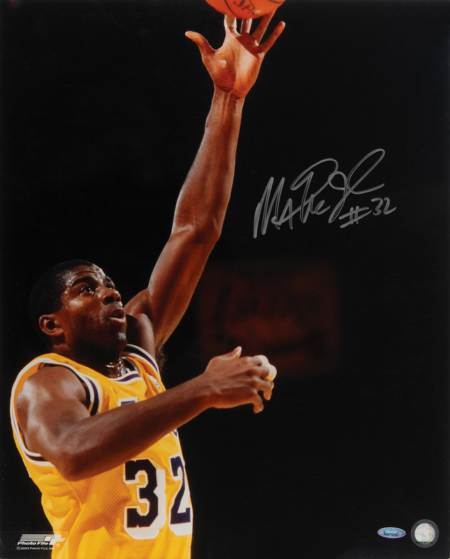 Lot 796 Magic Johnson Oversized Signed Photograph