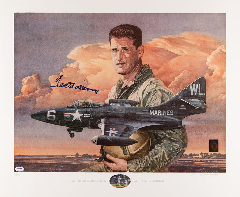 Lot 824 Ted Williams Signed Print (Ltd. Ed. #241/999) (26? x 21.5?)