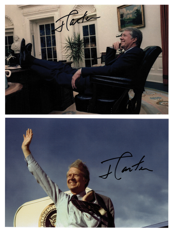 Lot 45 Jimmy Carter (2) Signed Photographs