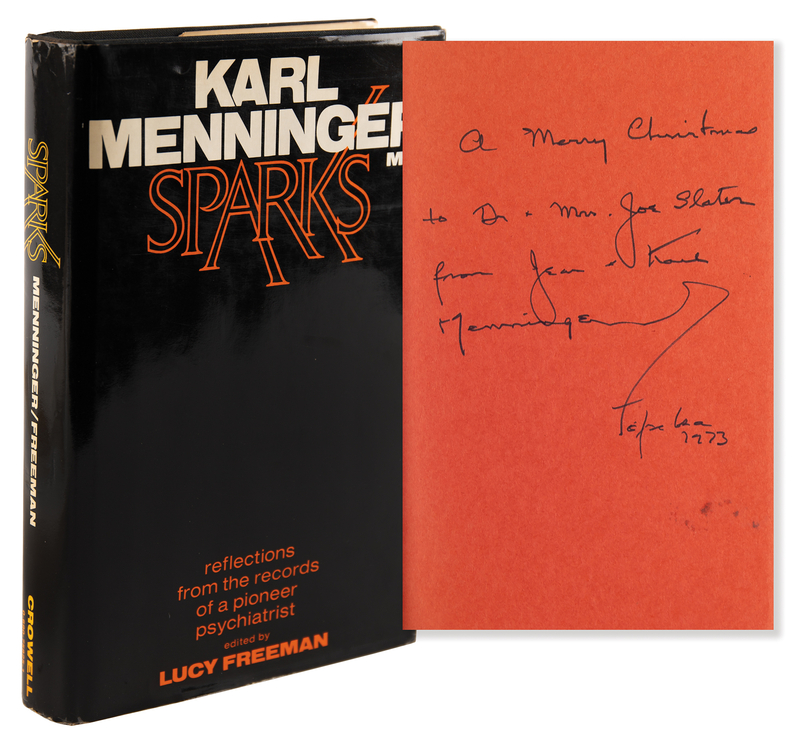 Lot 234 Karl Menninger Signed Book - Sparks