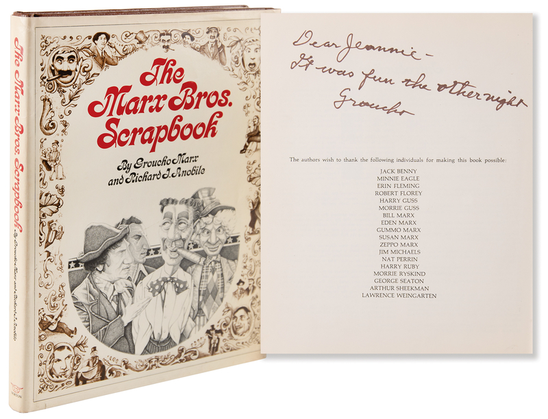 Lot 718 Groucho Marx Signed Book - The Marx Bros. Scrapbook
