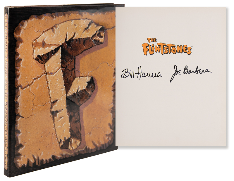 Lot 455 Bill Hanna and Joe Barbera Signed Book - The Flintstones