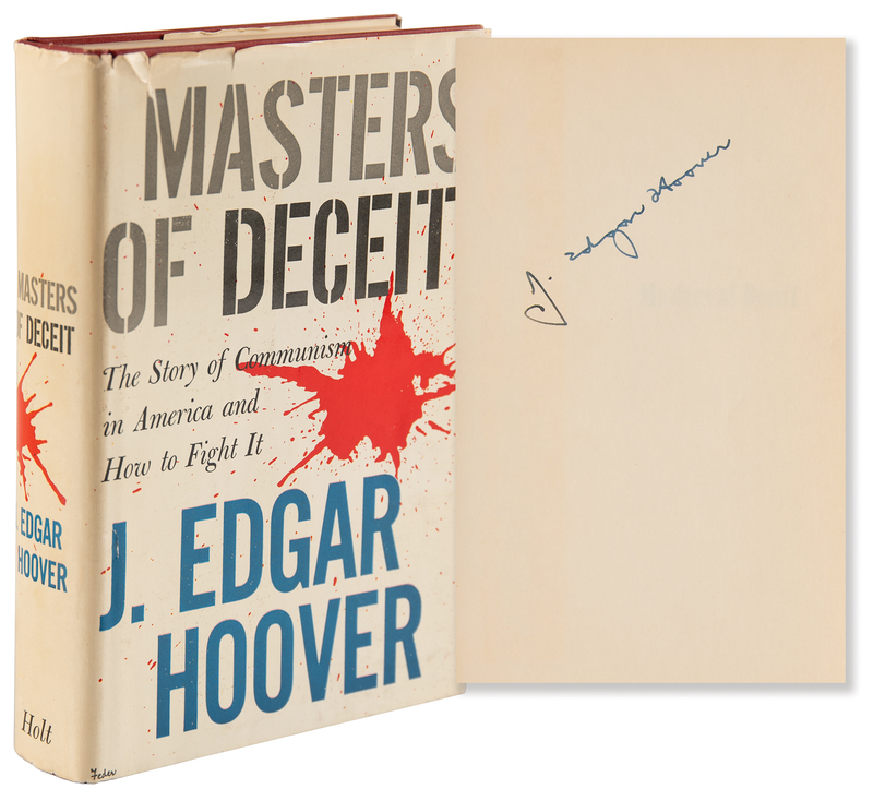 Lot 216 J. Edgar Hoover Signed Book - Masters of Deceit