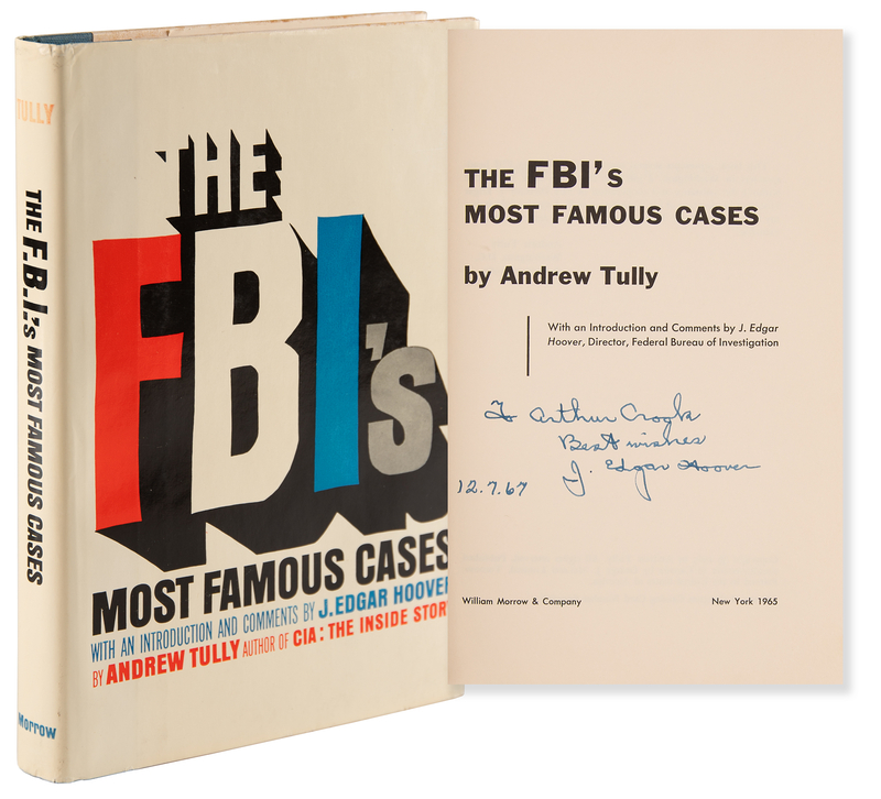 Lot 217 J. Edgar Hoover Signed Book - The FBI's Most Famous Cases