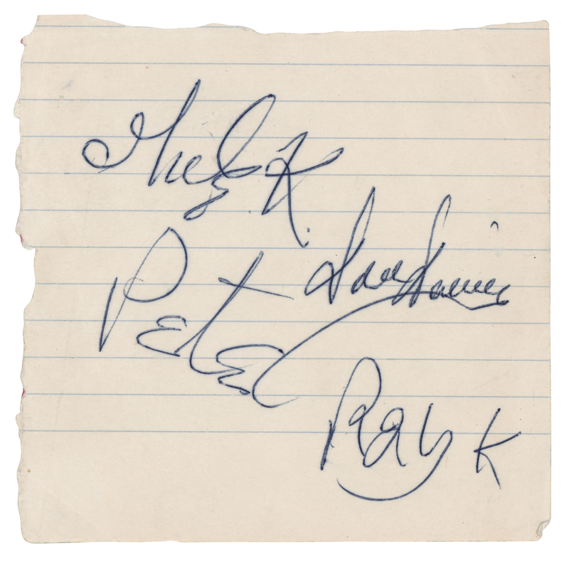 Lot 581 The Kinks Signatures