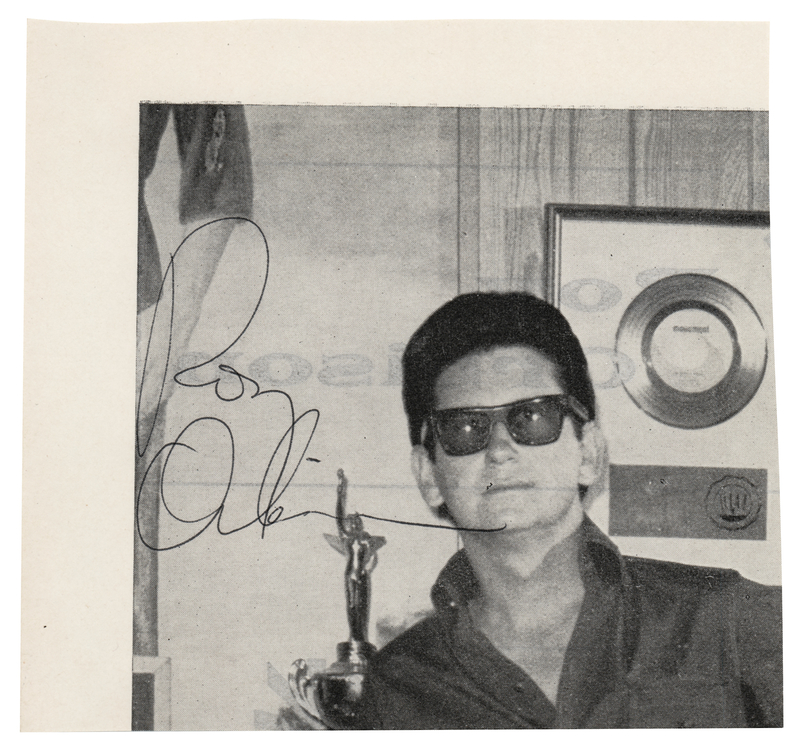 Lot 591 Roy Orbison Signed Program Photo