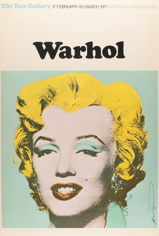 Lot 437 Andy Warhol Signed 'Marilyn Monroe' Exhibition Poster (Tate Gallery, 1971)