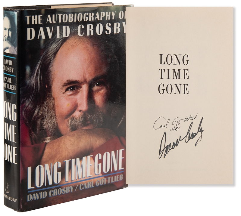Lot 563 David Crosby Signed Book - Long Time Gone