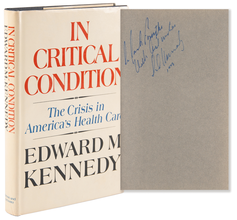 Lot 226 Ted Kennedy Signed Book - In Critical Condition