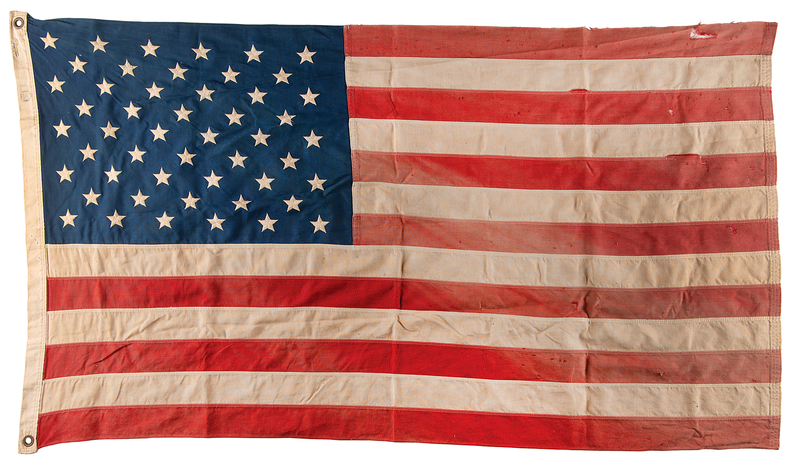 Lot 80 John F. Kennedy: American 'Independence Day' Flag (5´ x 3´) Flown Over the United States Capitol (July 4, 1963)