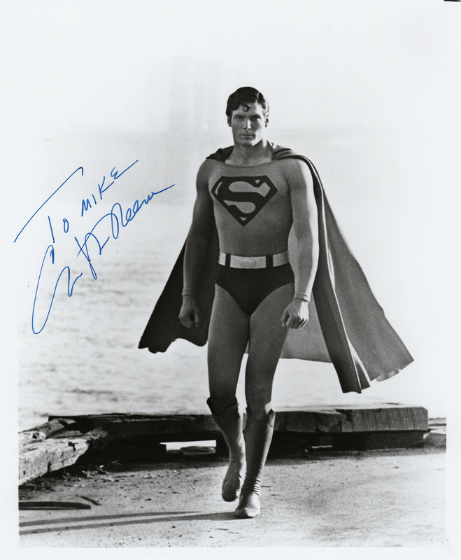 Lot 735 Christopher Reeve Signed Photograph as Superman