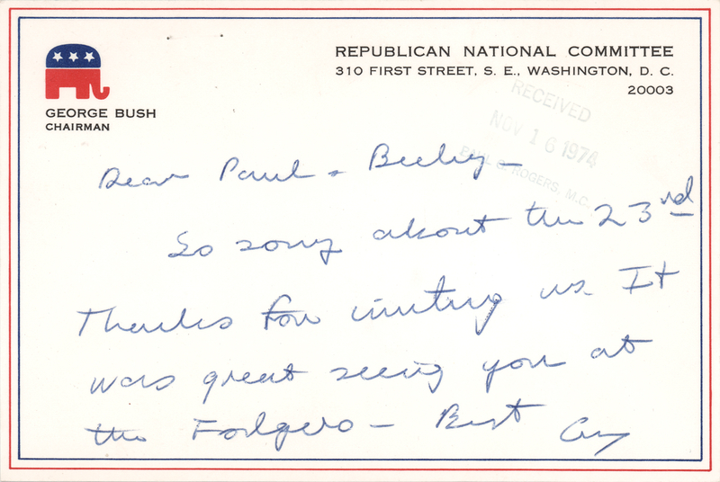 Lot 43 George Bush Autograph Letter Signed