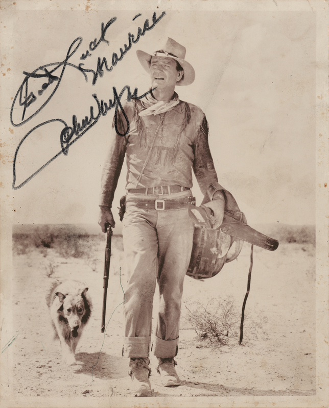 Lot 758 John Wayne Signed Photograph
