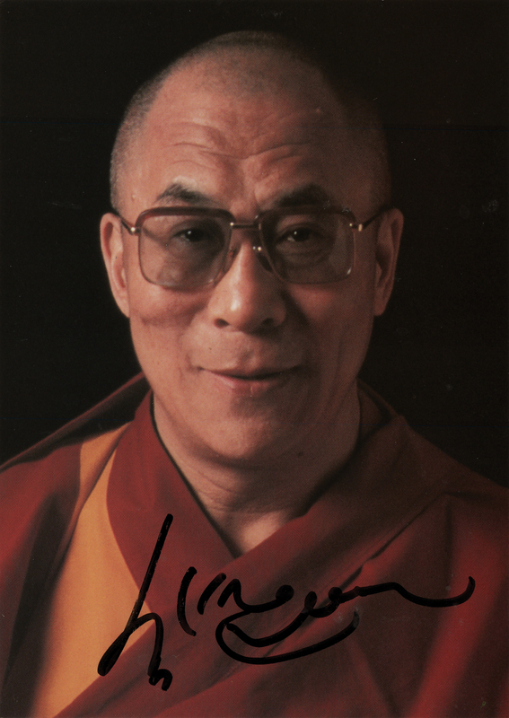 Lot 198 Dalai Lama Signed Photograph