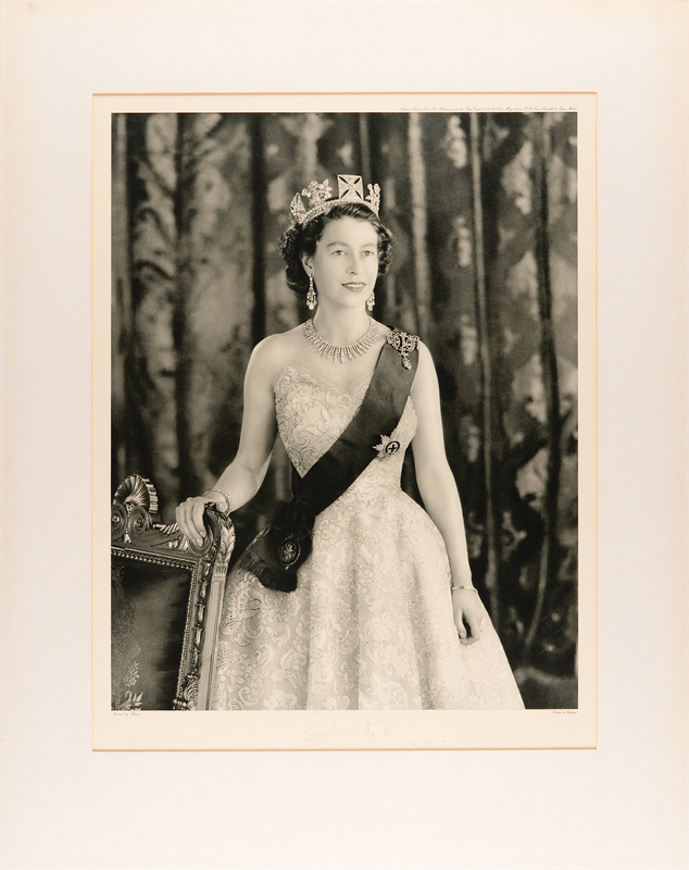 Lot 244 Queen Elizabeth II Oversized Signed Photogravure Portrait