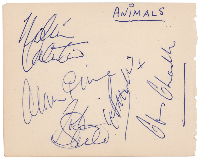 Lot 538 The Animals Signatures