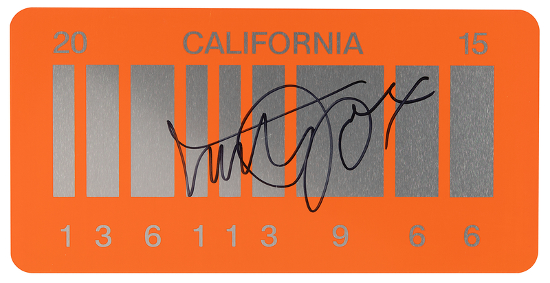 Lot 683 Michael J. Fox Signed 'Back to the Future Part II' License Plate