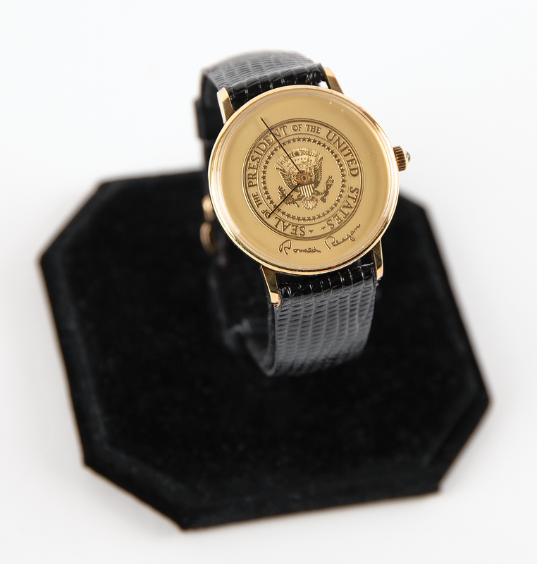 Lot 35 Ronald Reagan Limited Edition Wristwatch, Recalled Gift to 1980 Campaign Donors