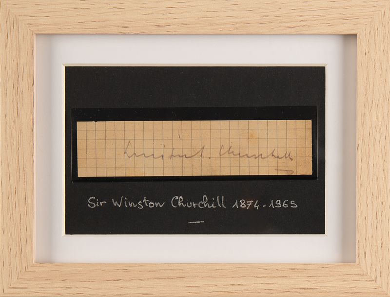 Lot 195 Winston Churchill Signature