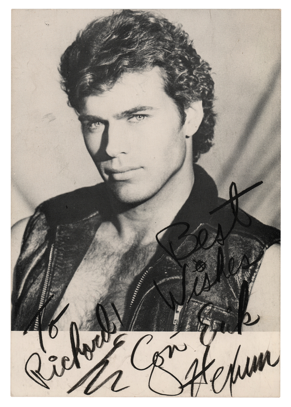 Lot 704 Jon-Erik Hexum Signed Photograph