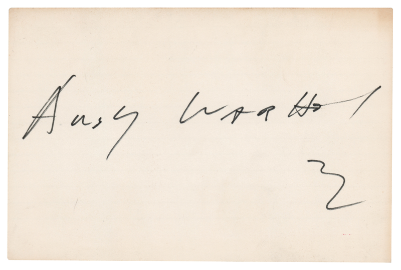 Lot 450 Andy Warhol Signature