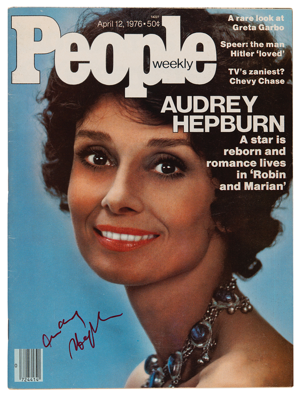 Lot 702 Audrey Hepburn Signed People Magazine