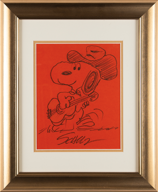 Lot 452 Charles Schulz Large Original Sketch of Snoopy