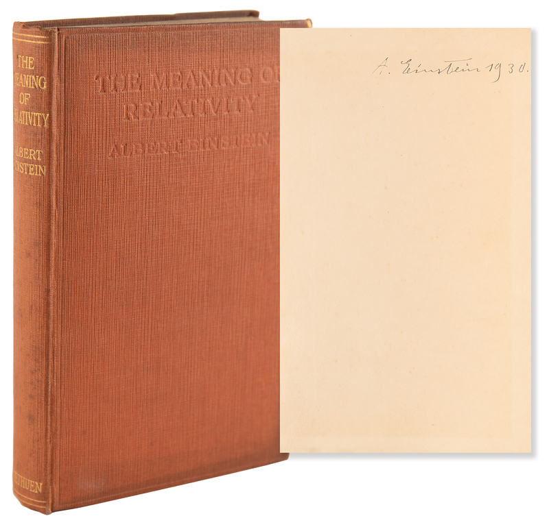 Lot 163 Albert Einstein Signed Book - The Meaning of Relativity