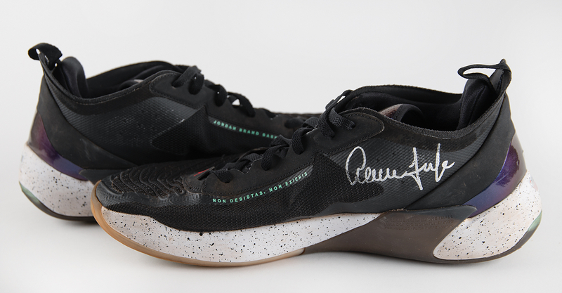 Lot 797 Aaron Judge Signed Personally-Worn Shoes (2023)