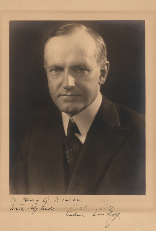 Lot 48 Calvin Coolidge Signed Photograph