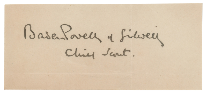 Lot 325 Robert Baden-Powell Signature