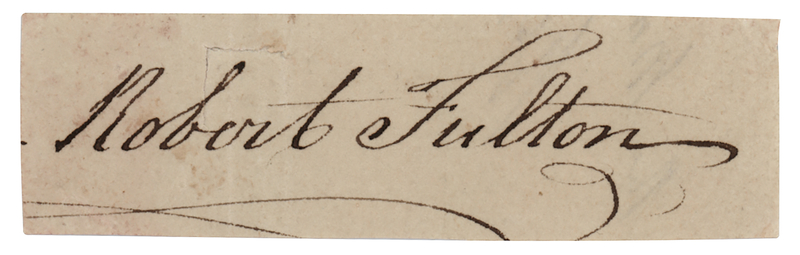 Lot 208 Robert Fulton Signature