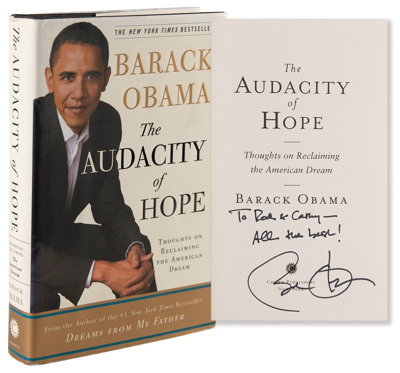 Lot 93 Barack Obama Signed Book - The Audacity of Hope