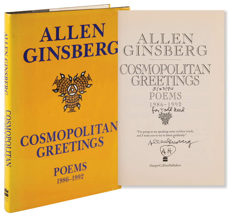 Lot 473 Allen Ginsberg Signed Book - Cosmopolitan Greetings: Poems, 1986–1992