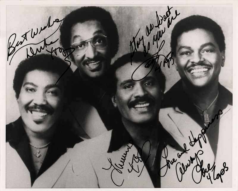 Lot 570 Four Tops Signed Photograph