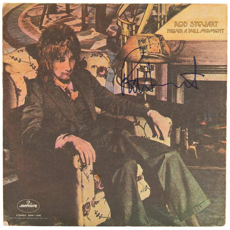 Lot 610 Rod Stewart Signed Album - Never a Dull Moment