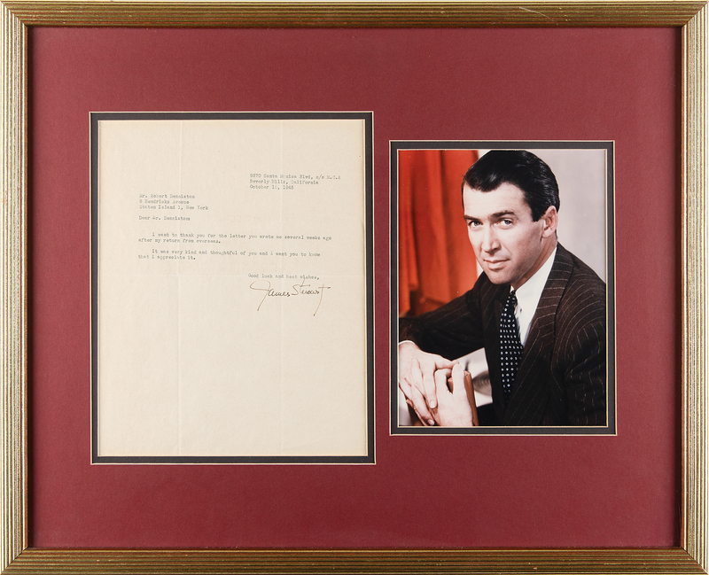 Lot 751 James Stewart Typed Letter Signed