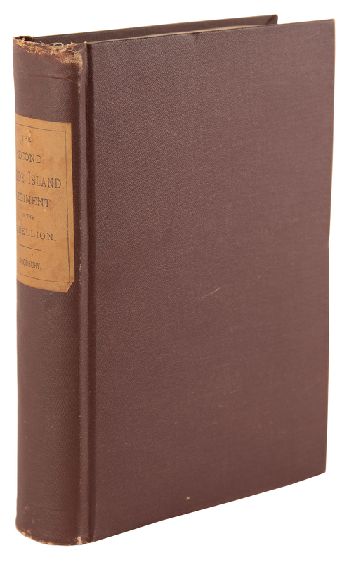 Lot 331 Civil War: The Second Rhode Island Regiment: A Narrative of Military Operations by Augustus Woodbury