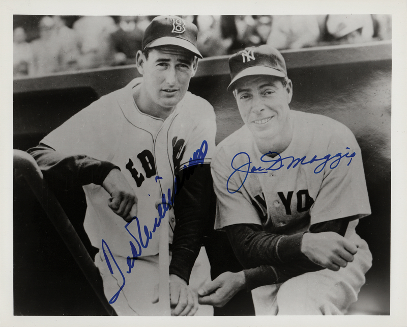 Lot 827 Ted Williams and Joe DiMaggio Signed Photograph